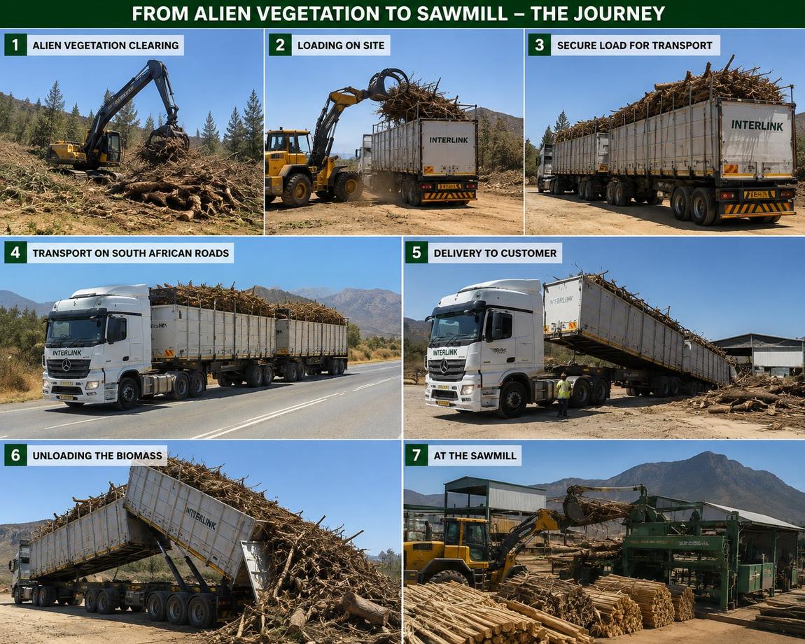 Alien vegetation to sawmill
